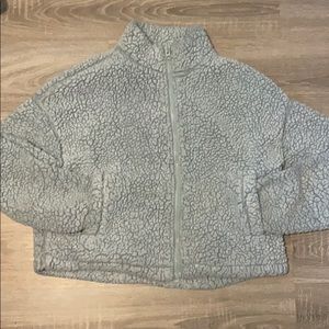 Fuzzy zip up sweater